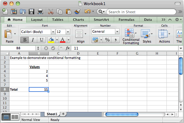count how many cells are selected in excel for mac